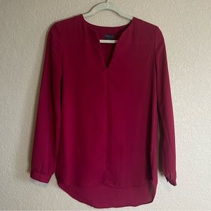 Deep Pink Flowy Long Sleeve Top, Size Small